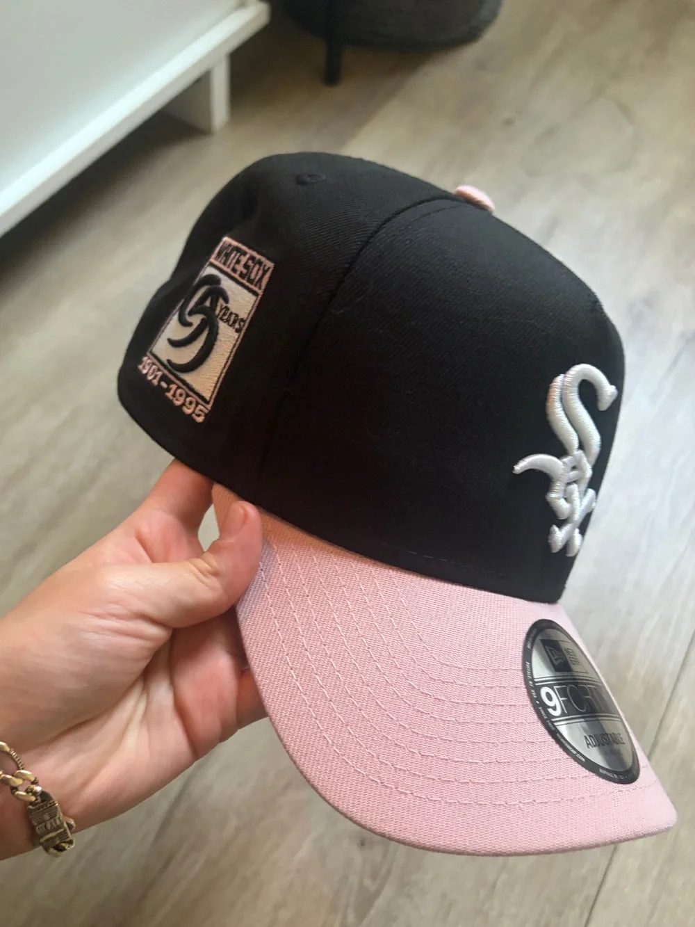 New Era Kids Black and Pink Chicago White Sox Cap